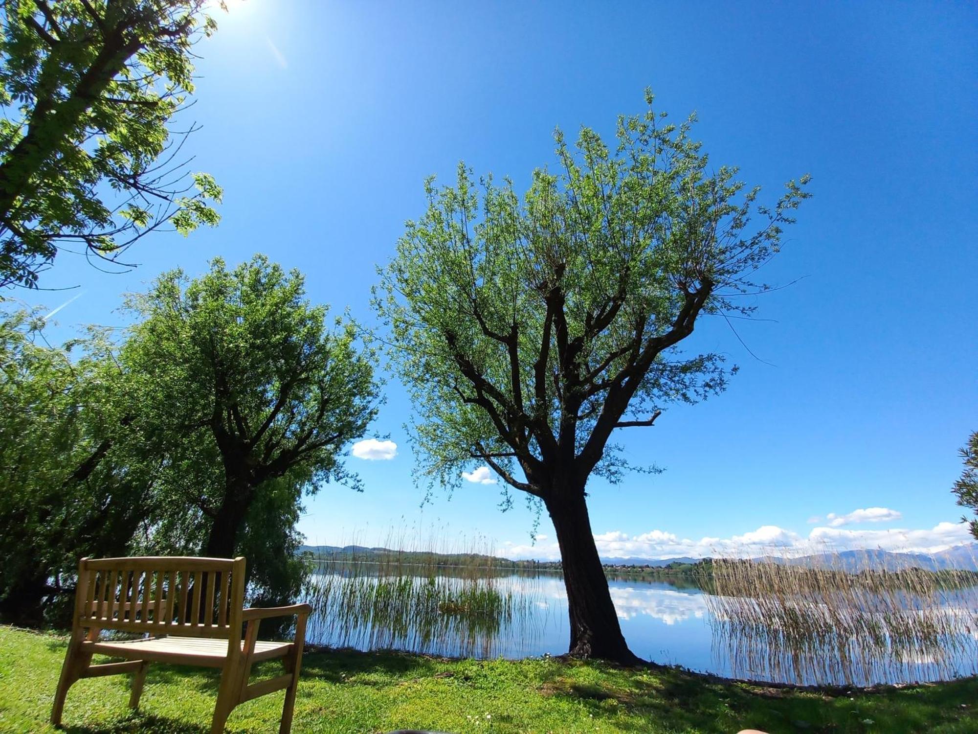 גביראטה Appartamento Miralago Con Giardino Sul Lago מראה חיצוני תמונה